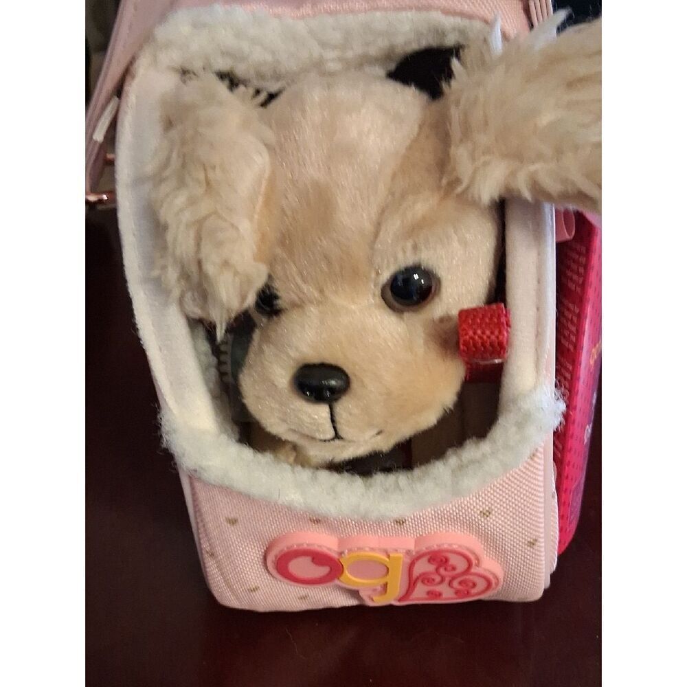 Our Generation Hop In Dog Carrier & Pet Plush Puppy With Leash & Coĺlar Set New